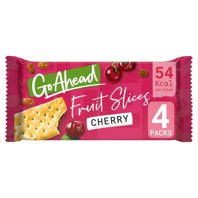 Go Ahead Cherry Crispy Fruit Slices Snack Bars Multipack 4 x 43.6g