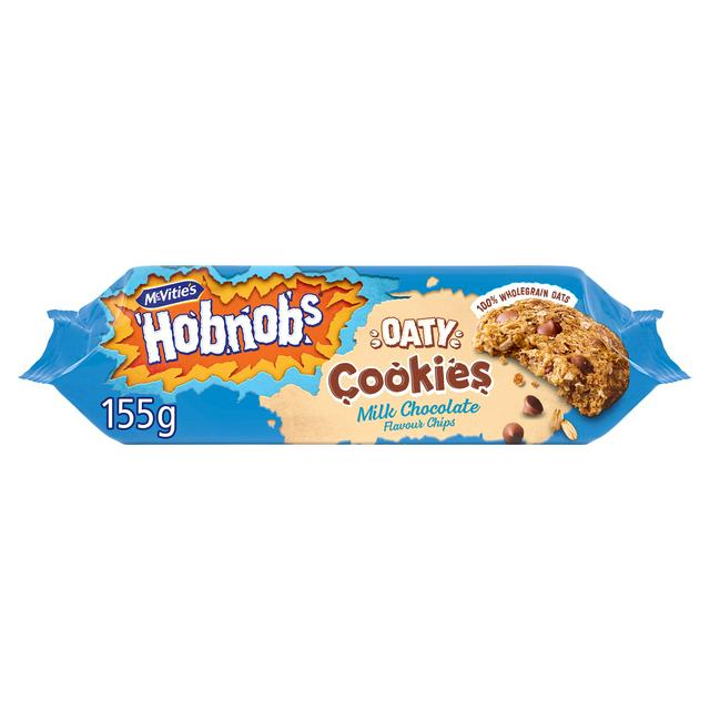 McVitie's Hobnobs Milk Chocolate Flavour Chips Oaty Cookies 155g