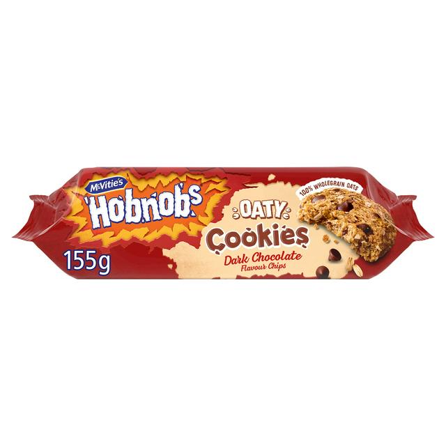 McVitie's Hobnobs Dark Chocolate Flavour Chips Oaty Cookies 155g