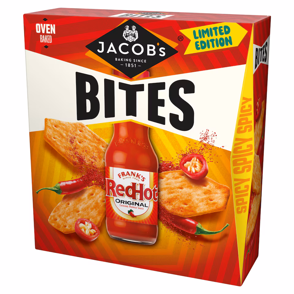 Jacob's Bites Franks Red Hot Original Crackers 125g