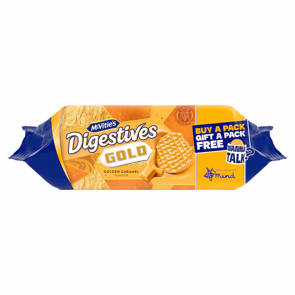 McVitie's Digestives Gold Golden Caramel Flavour Biscuits 232g
