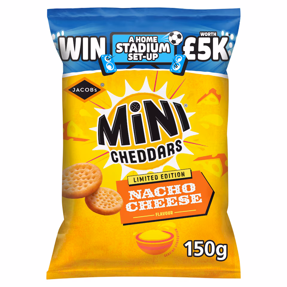 JACOB'S Mini Cheddars Nacho Cheese Flavour Limited Edition 150G