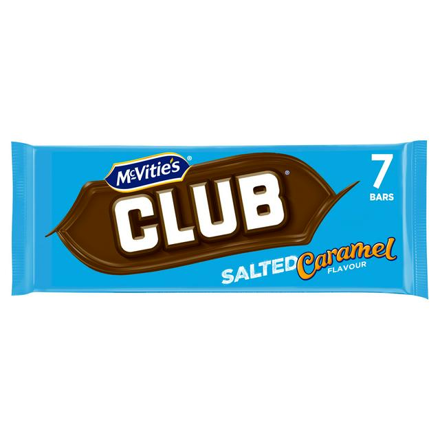 McVitie's Club Salted Caramel Flavour Biscuit Bars Multipack 7 x 22g