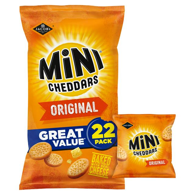 Jacob's Mini Cheddars Original Multipack Snacks 22 x 23g