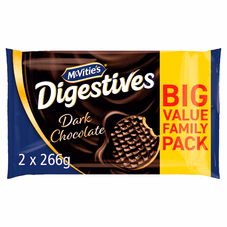 McVitie's Dark Chocolate Digestives Biscuits Twin Pack 2 x 266g