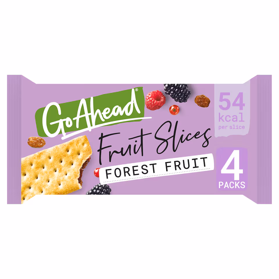 Go Ahead Forest Fruit Crispy Fruit Slices Snack Bars Multipack 4 x 43.6g