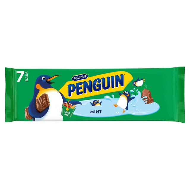 McVitie's Penguin Mint Biscuit Bar 7 x 24.6g