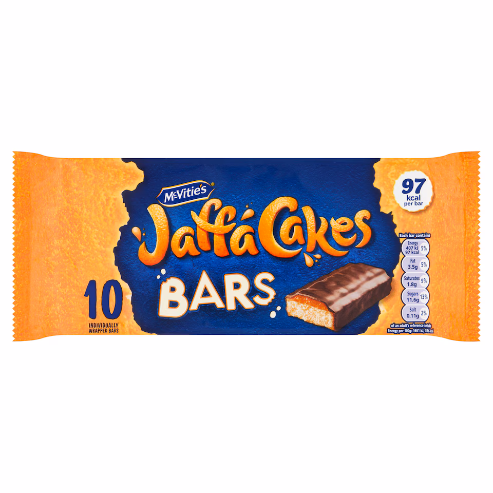 McVitie's Jaffa Cakes Zingy Orangey Bars 10 Pack