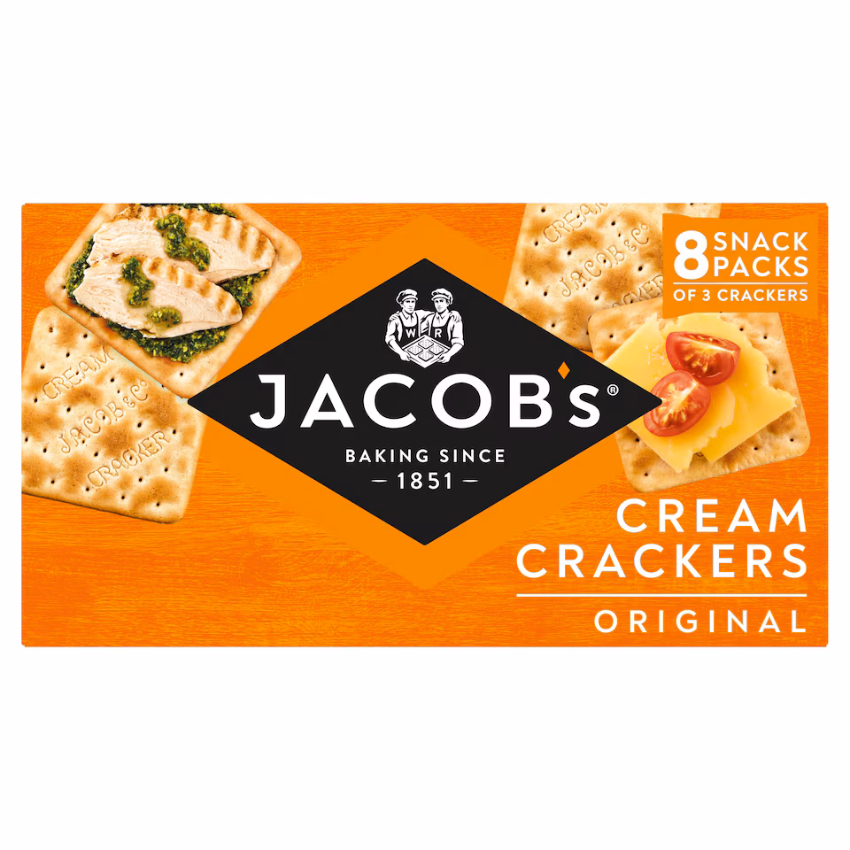 Jacob's Cream Cracker Multipack 8 Snack Packs 185g