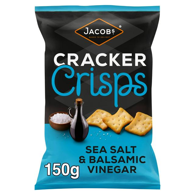 Jacob's Cracker Crisps Salt & Balsamic Sharing Bag Snacks 150g