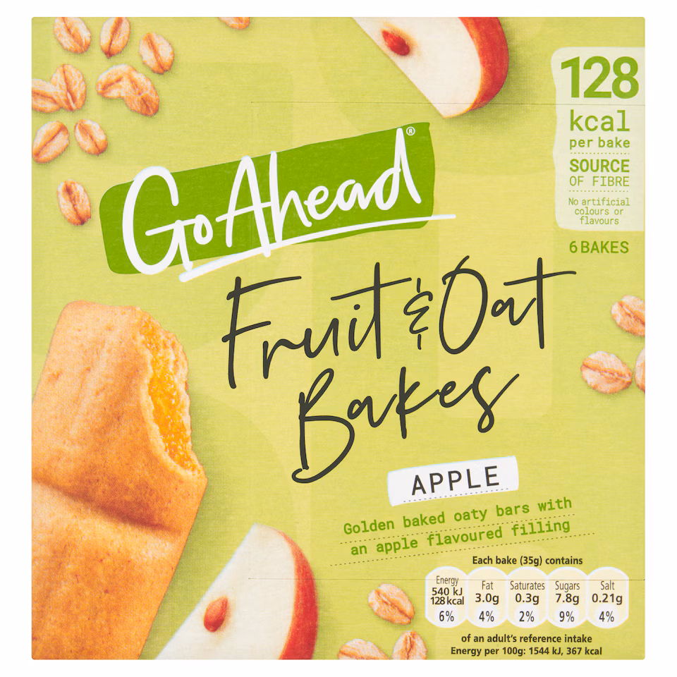 Go Ahead 6 Fruit & Oat Bakes Apple 210g