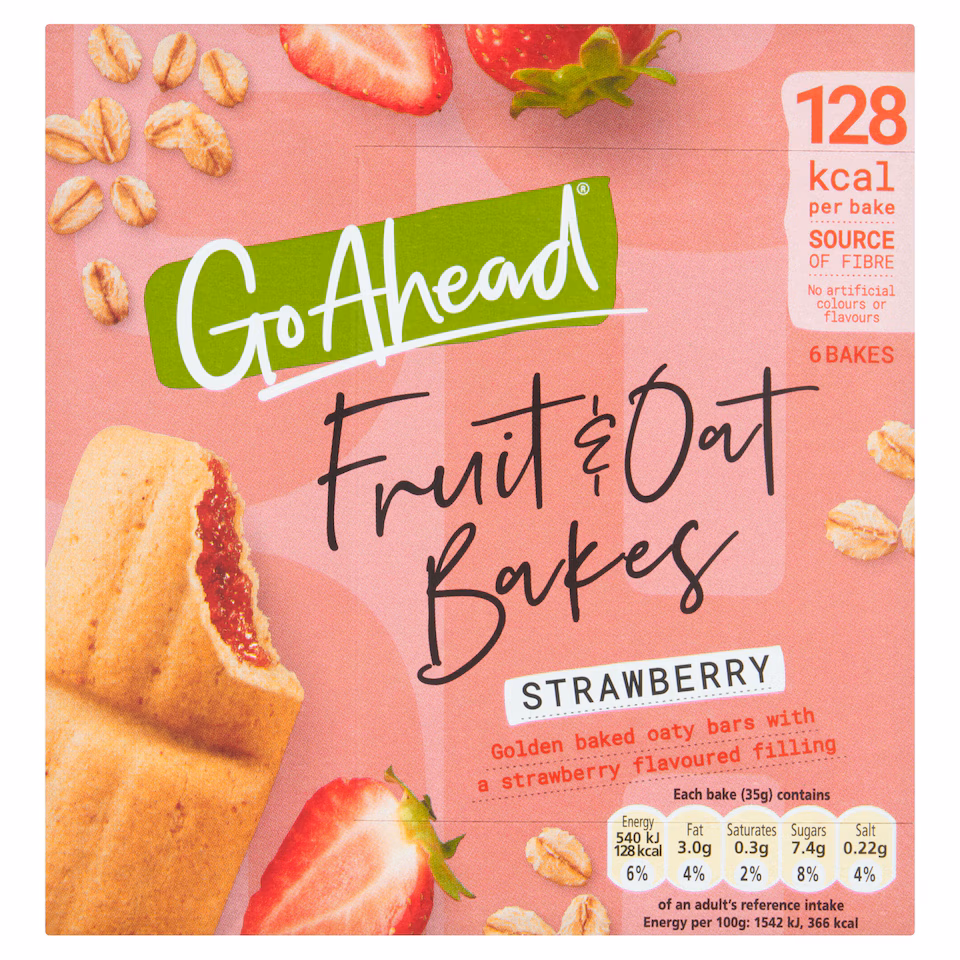 Go Ahead 6 Fruit & Oat Bakes Strawberry 210g