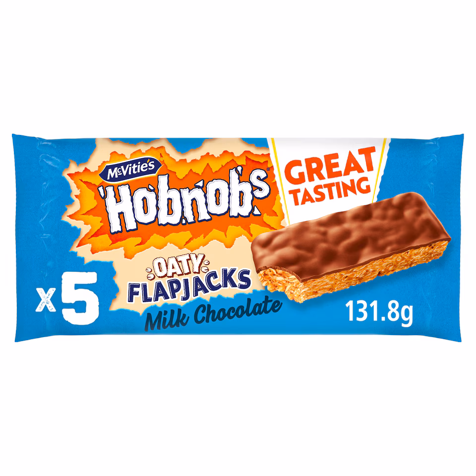 McVitie's Hobnobs Oaty Flapjacks Milk Chocolate 5 Pack 131.8g