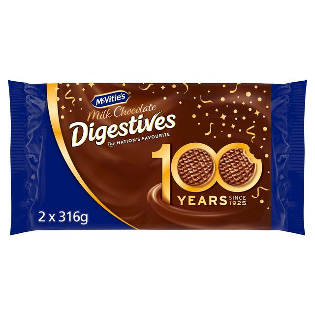 McVitie's Milk Chocolate Digestives Biscuits Twin Pack 2x316g