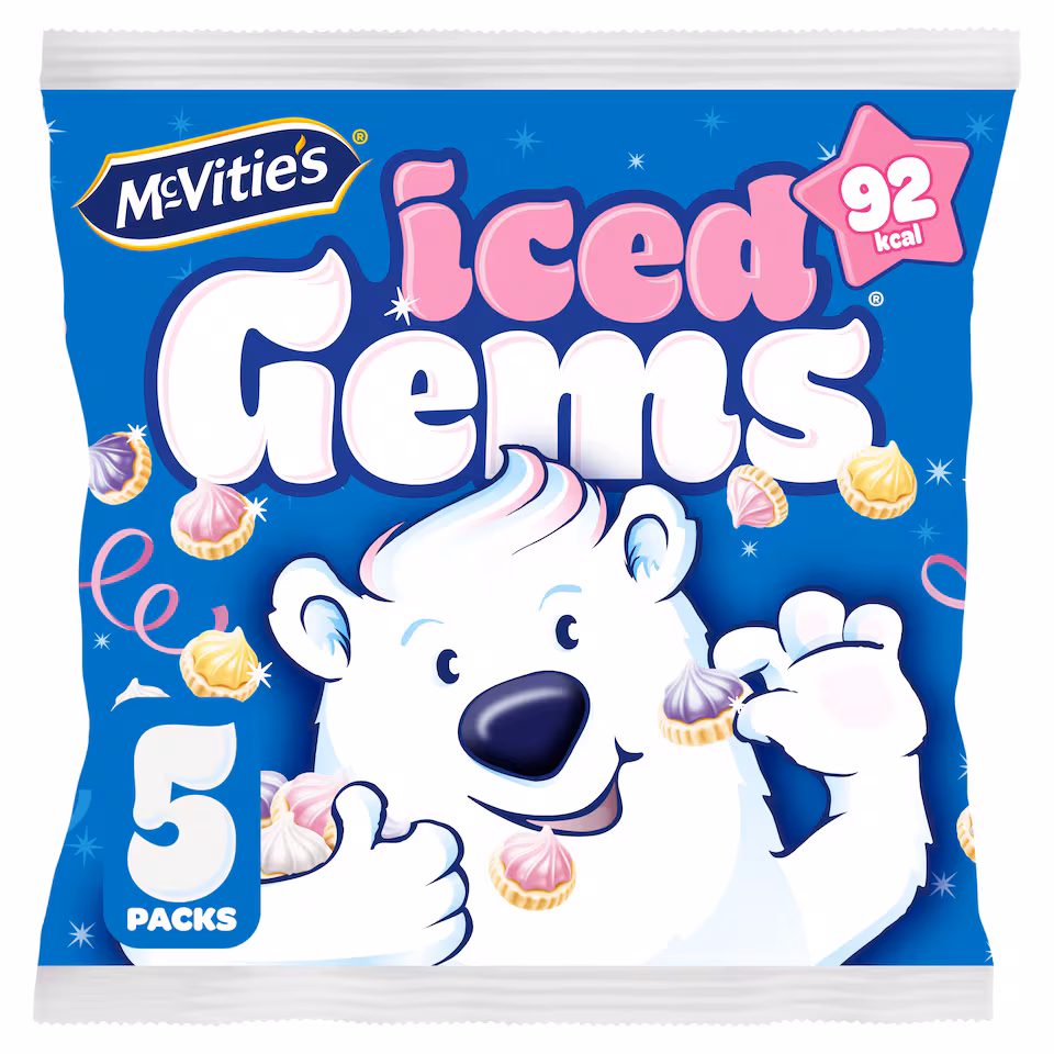 McVitie's Iced Gems Biscuits Multipack 5 x 23g