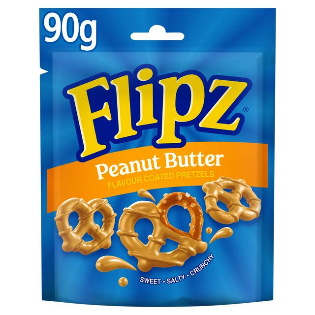 Flipz Peanut Butter Flavour Coated Pretzel Snacks 90g
