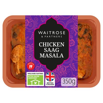 Waitrose Indian Chicken Saag Masala Curry for 2