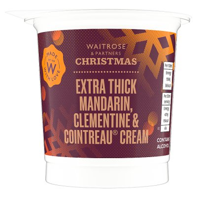 Waitrose Christmas Extra Thick Mandarin, Clementine & Cointreau Cream