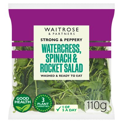 Waitrose Watercress Spinach Rocket Salad