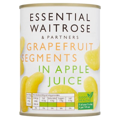 Essential Waitrose Grapefruit Segments (in fruit juice)