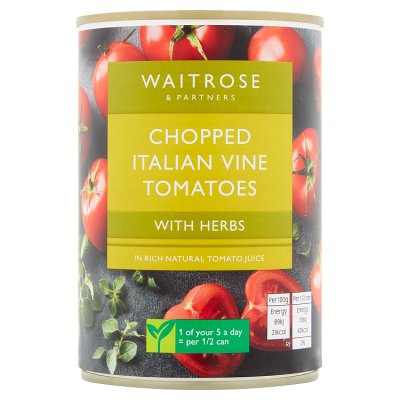 Waitrose Chopped Tomatoes with Chopped Herbs