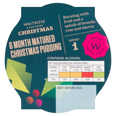 Waitrose Christmas 6 Month Matured Christmas Pudding