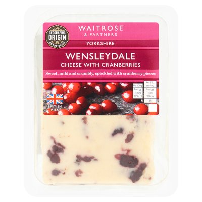 Waitrose Yorkshire Wensleydale Cheese with Cranberry Strength 2