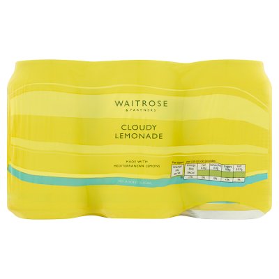 Waitrose Cloudy Lemonade No Added Sugar