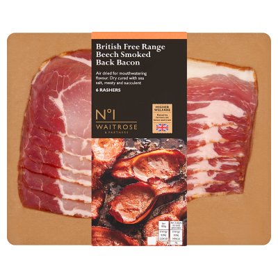 No.1 6 Free Range Beech Smoked Dry Cured Back Bacon Rashers