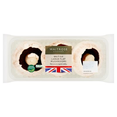 Waitrose British Large Flat Mushrooms