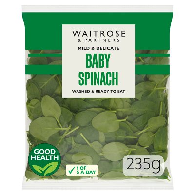 Waitrose Ready Washed Spinach