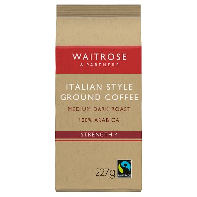 Waitrose Fairtrade Italian Style Ground Coffee