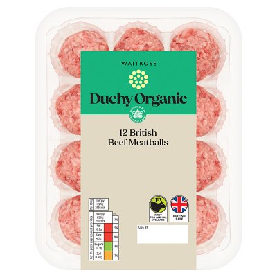 Duchy Organic 12 British Beef Meatballs