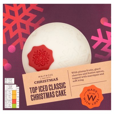 Waitrose Christmas Top Iced Classic Christmas Cake