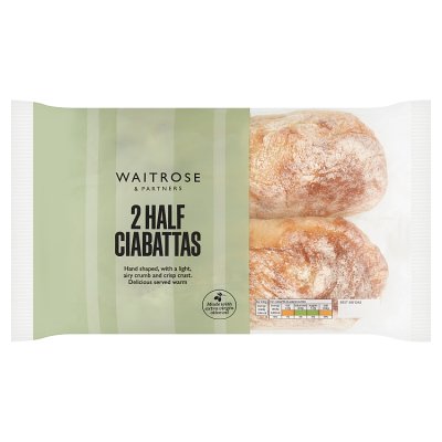 Waitrose Half Ciabattas