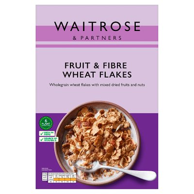 Waitrose Fruit & Fibre Wheat Flakes 750g
