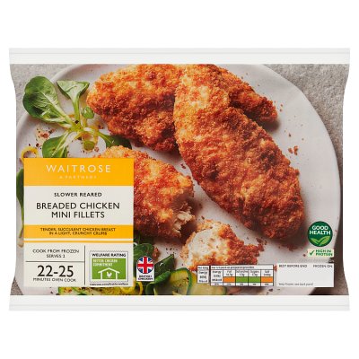 Waitrose Frozen Breaded Chicken Breast Mini Fillets