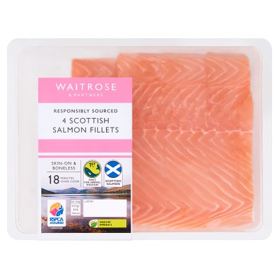 Waitrose 4 Scottish Salmon Fillets