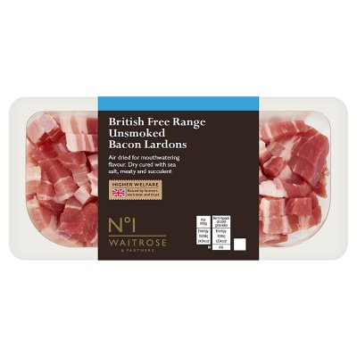 No.1 Free Range Dry Cured Unsmoked Bacon Lardons