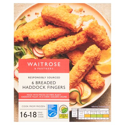 Waitrose 6 Breaded Haddock Fingers