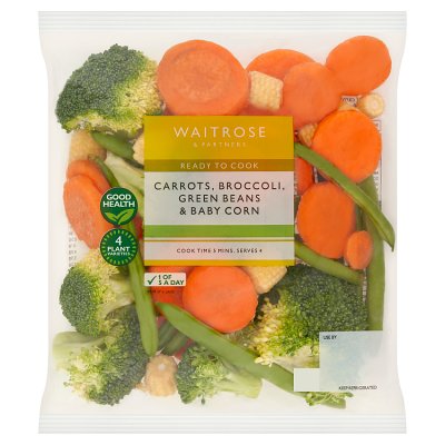 Waitrose Carrot, Broccoli, Beans & Baby Corn