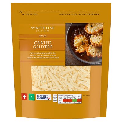 Waitrose Swiss Grated Gruyere Cheese Strength 3