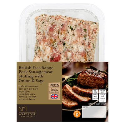 Waitrose free range pork sausagemeat with sage & onion stuffing