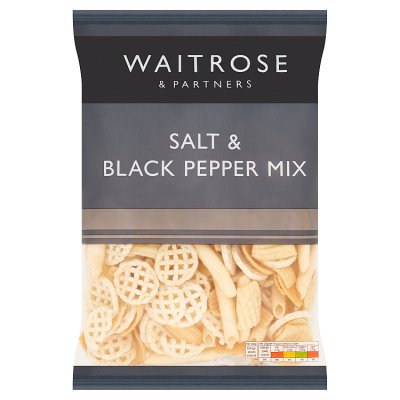 Waitrose Salt & Black Pepper Snack Mix Sharing Crisps