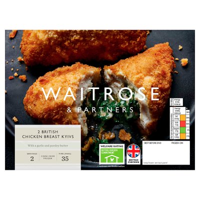 Waitrose 2 Frozen Garlic Chicken Kyivs