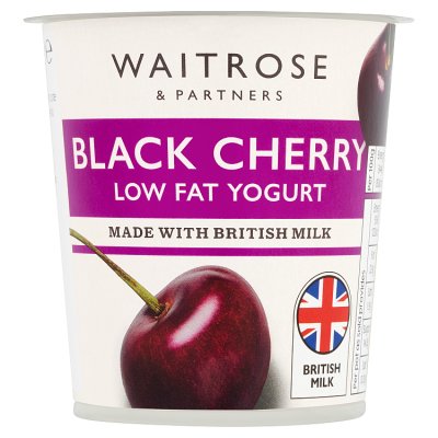 Waitrose Black Cherry Low Fat Yogurt