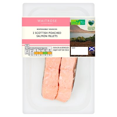 Waitrose 2 Poached Scottish Salmon Fillets