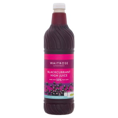 Waitrose No Added Sugar Blackcurrant High Juice