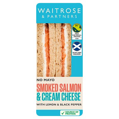 Waitrose Smoked Salmon & Cream Cheese Sandwich