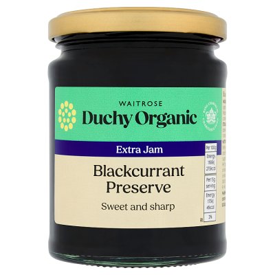 Duchy Organic Blackcurrant Preserve Extra Jam